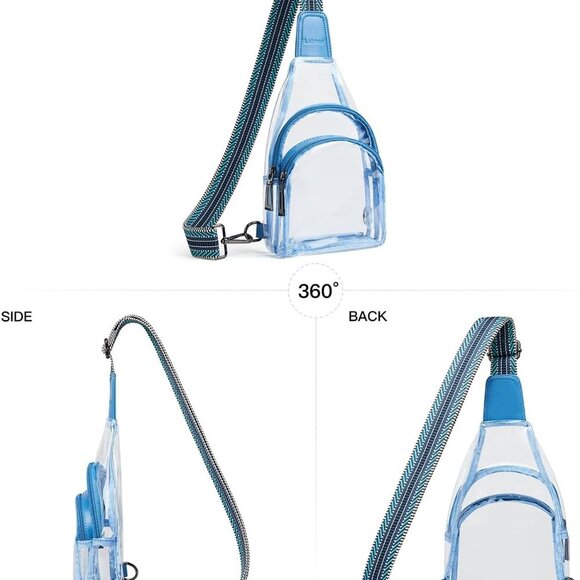 Clear bags Stadium Approved Crossbody Sling Bag Fanny Pack Backpack Purses for W - Picture 7 of 8